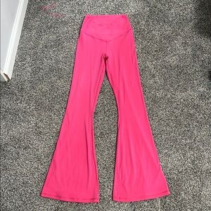 Vibrant Pink Flared Leggings